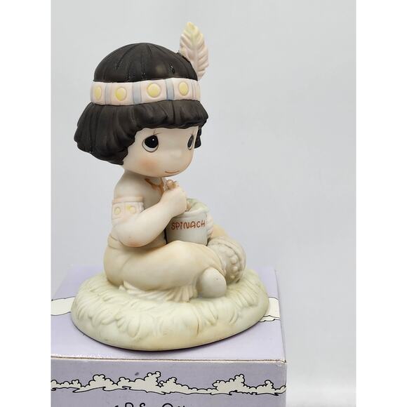 Precious Moments Figurine Lord Keep Me In Teepee Top Shape 1991 Vintage Box Tag - Picture 6 of 11